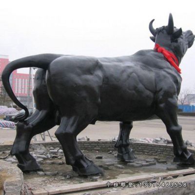 广场铜雕动物牛