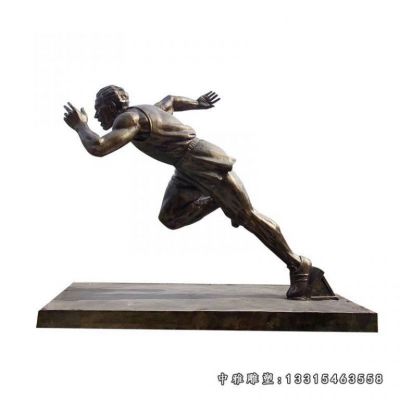 铜雕公园运动人物雕塑