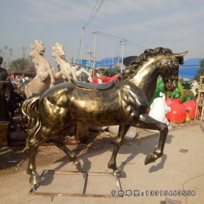 铜雕十二生肖马摆件