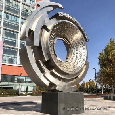 公园不锈钢齿轮雕塑