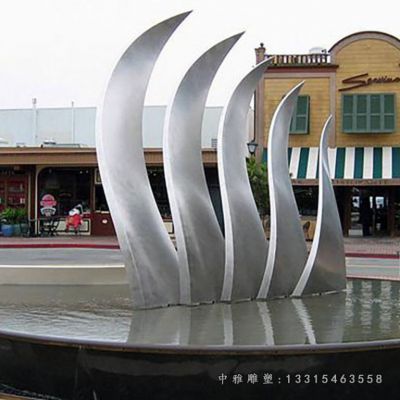 动物翅膀不锈钢雕塑