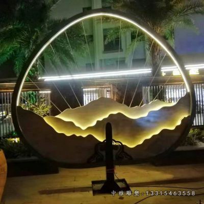 公园灯饰不锈钢雕塑