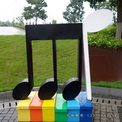 不锈钢公园音符雕塑