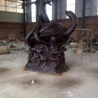 公园铜雕龙龟