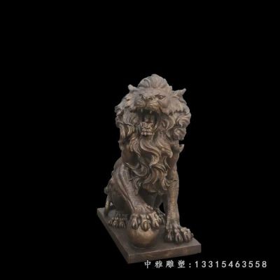 门口铜雕狮子