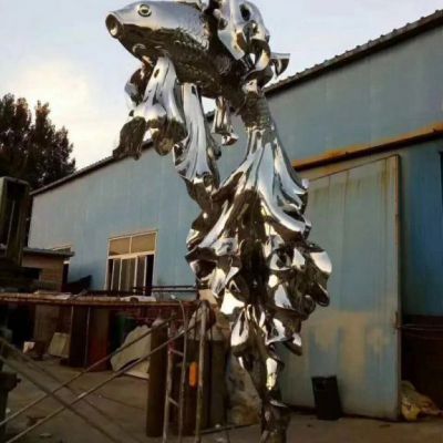 不锈钢动物鱼雕塑