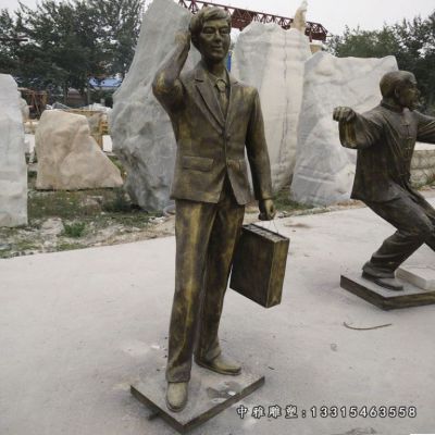 商场铜雕购物人物雕塑