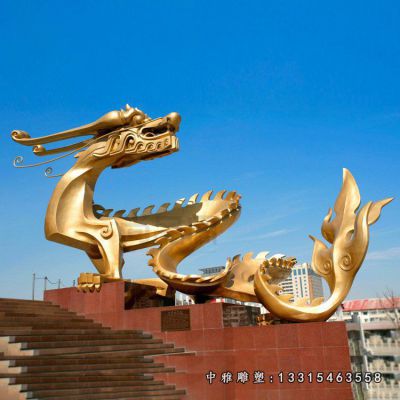 不锈钢大型龙雕塑