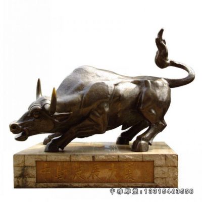 广场铜雕动物牛