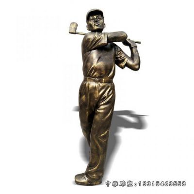 打高尔夫球人物铜雕雕塑