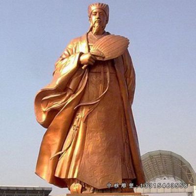 诸葛亮古代人物铜雕