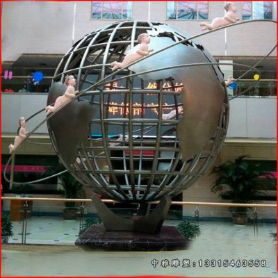 不锈钢广场地球仪景观
