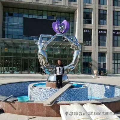 不锈钢广场跳舞人物雕像