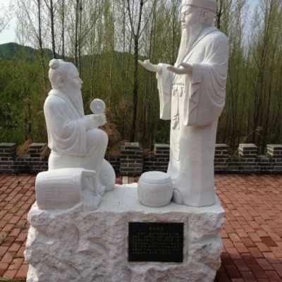 石雕孝道主题人物雕像