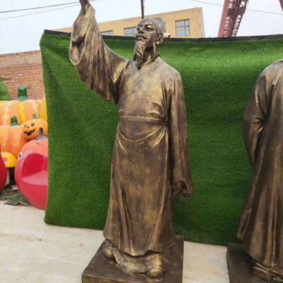 古代诗人李白铜雕