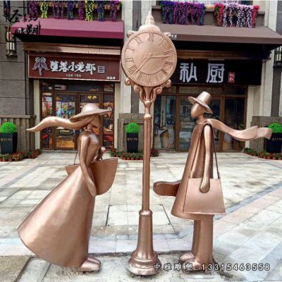 铜雕步行街人物雕像