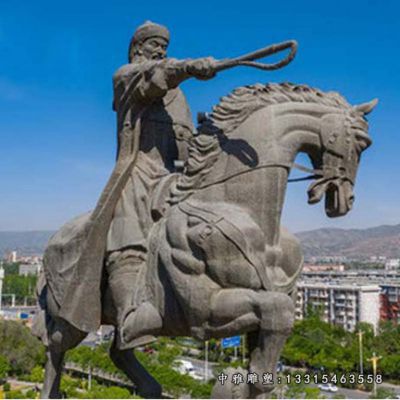 历史人物成吉思汗铜雕