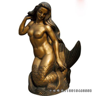 铜雕城市美人鱼