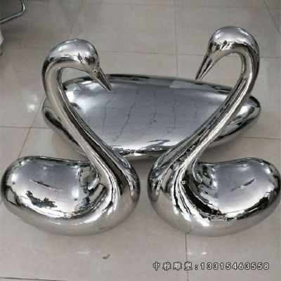 不锈钢抽象天鹅摆件