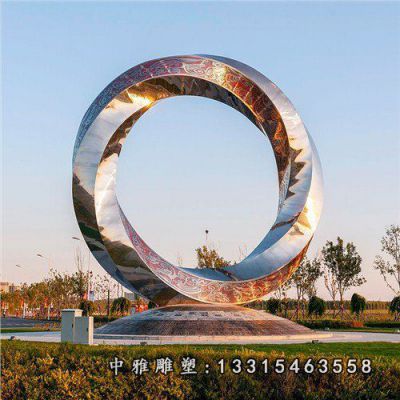 创意圆环不锈钢景观
