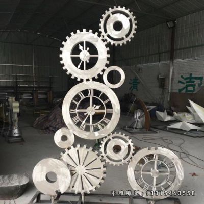 不锈钢城市齿轮雕塑