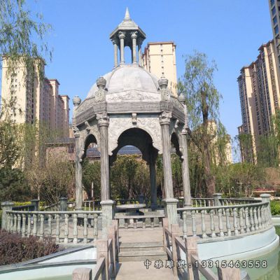 青石欧式凉亭雕塑