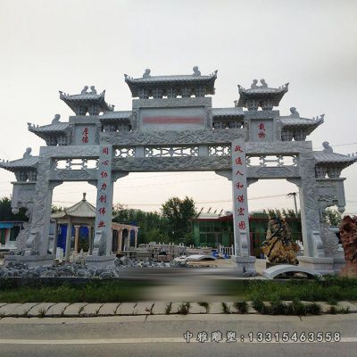 城市大理石牌楼雕塑