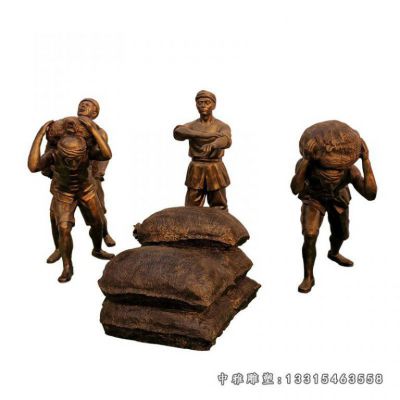 搬运工铜雕人物雕塑