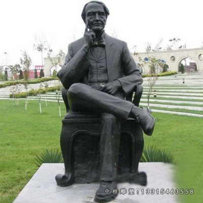 公园铜雕爱迪生人物雕塑