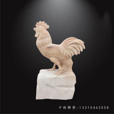 生肖鸡石雕动物雕塑