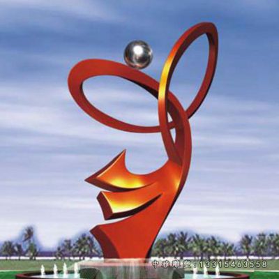 抽象不锈钢景观雕塑