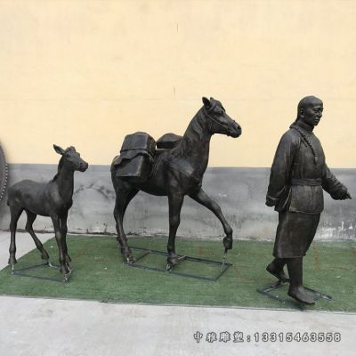 茶马古道铜雕人物雕塑