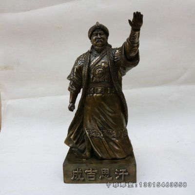 铜雕成吉思汗人物雕塑