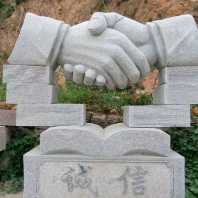 大理石诚信景观雕塑