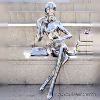 抽象不锈钢人物雕塑